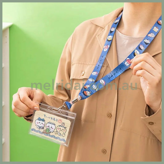 Chiikawa | Neck Strap Pastel With Card Holder (Every Is A Sushi)
