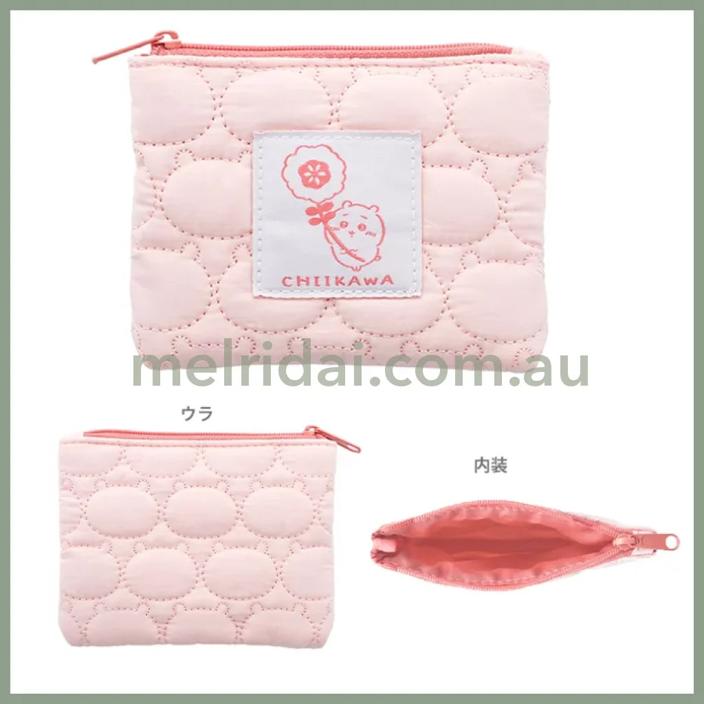 Chiikawa | Quilting Mini Pouch H100 X W125 D10Mm 吉伊卡哇 车线夹棉 云朵棉收纳包/零钱包/手拎包 Chiikawa吉伊/小白