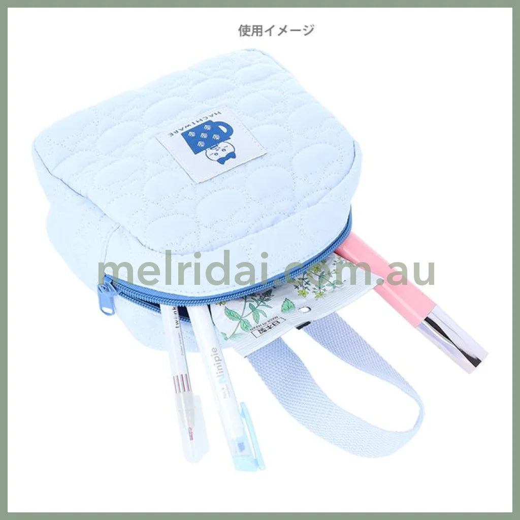 Chiikawa | Quilting Pouch With Handle H150×W170×D80Mm 吉伊卡哇 车线夹棉 云朵棉 单边挂收纳包/化妆包/手拎包