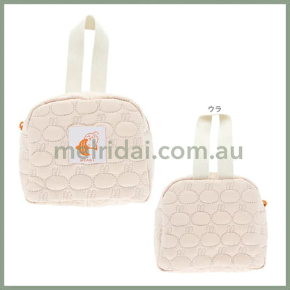 Chiikawa | Quilting Pouch With Handle H150×W170×D80Mm 吉伊卡哇 车线夹棉 云朵棉 单边挂收纳包/化妆包/手拎包 Usagi 兔兔/乌萨奇