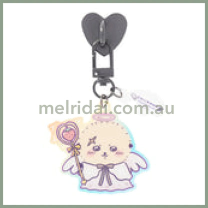 CHIIKAWA | Rakko Phone Holder Keychain with Key Ring Charm 100×55mm (Angel ♡ Demon: Great Angel)