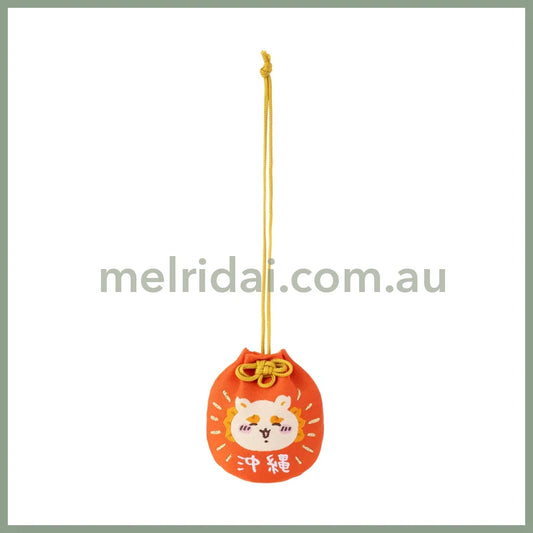 CHIIKAWA | Shisa Happy Face Omamori H60×W50×D20mm (Shisa Souvenir Shop)