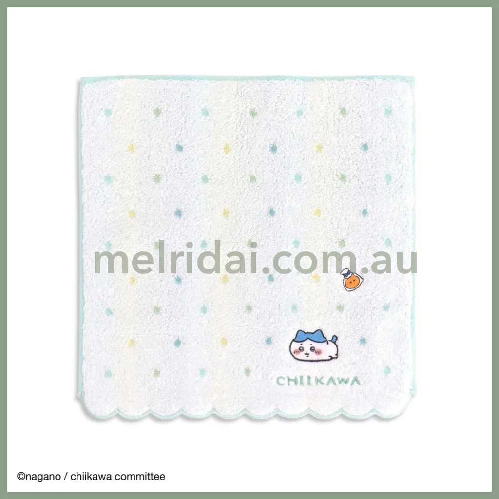 CHIIKAWA | Towel Handkerchief Cotton 100% H250×W250mm (Dot) Hachiware 小八