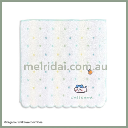 CHIIKAWA | Towel Handkerchief Cotton 100% H250×W250mm (Dot) Hachiware 小八