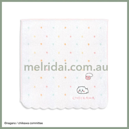 CHIIKAWA | Towel Handkerchief Cotton 100% H250×W250mm (Dot) Chiikawa 吉伊/小白
