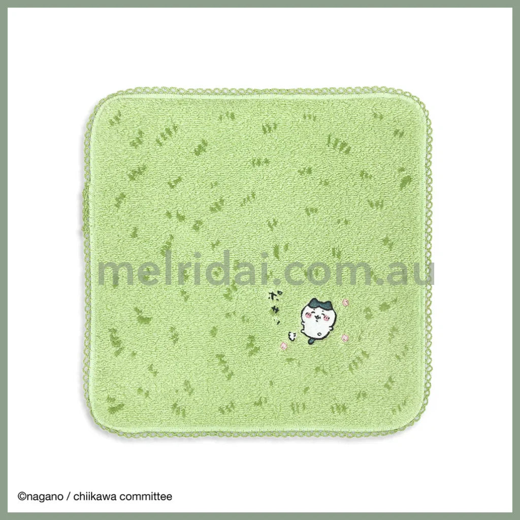 CHIIKAWA | Towel Handkerchief Cotton 100% H250×W250mm (Lawn/Grass) Hachiware 小八