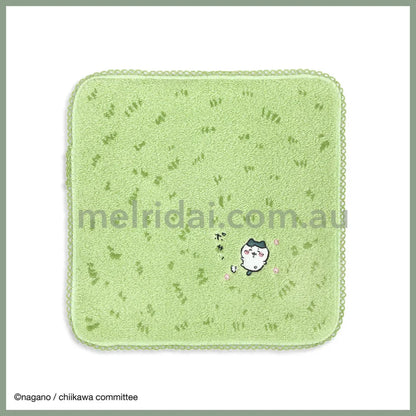 CHIIKAWA | Towel Handkerchief Cotton 100% H250×W250mm (Lawn/Grass) Hachiware 小八