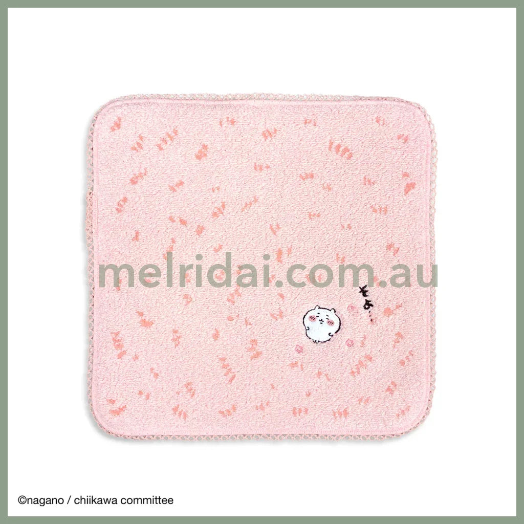 CHIIKAWA | Towel Handkerchief Cotton 100% H250×W250mm (Lawn/Grass) Chiikawa 吉伊/小白