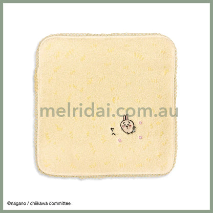 CHIIKAWA | Towel Handkerchief Cotton 100% H250×W250mm (Lawn/Grass) Usagi 乌萨奇/兔子