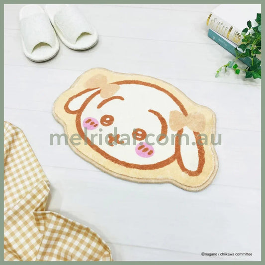 CHIIKAWA | Usagi Ribbon Die-cut Fluffy Floor Mat H330×W400×D5mm