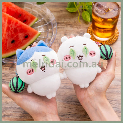 CHIIKAWA | Chiikawa Watermelon Series Mascot Holder Plush Keychain Bag Charm 105×85×50mm(Is this a watermelon smash?)
