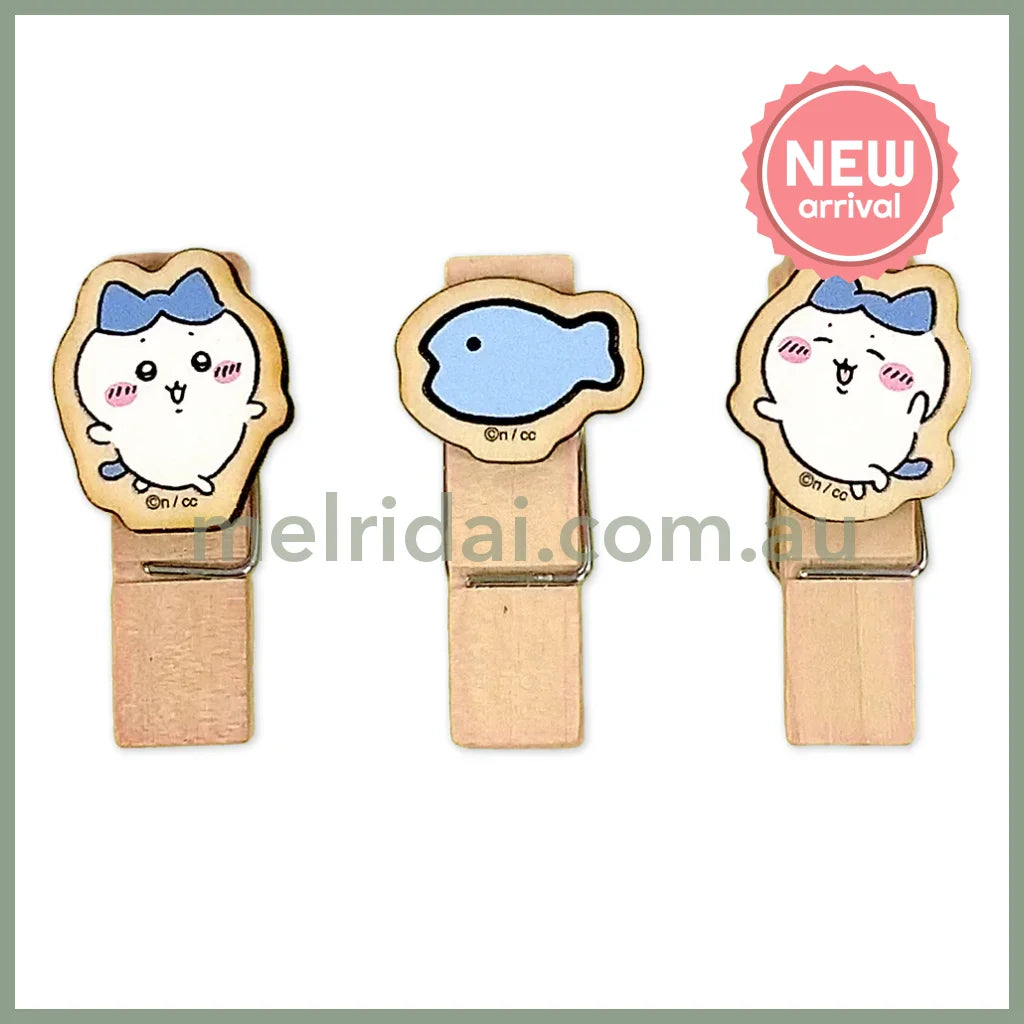 CHIIKAWA | Wooden Clip Set 45×25×14mm (Hachiware)