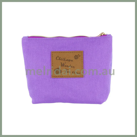 Chiikawa | Woven Flat Pouch Momonga & Kani-Chan H130×W180×D50Mm (Wonder Tea Time)