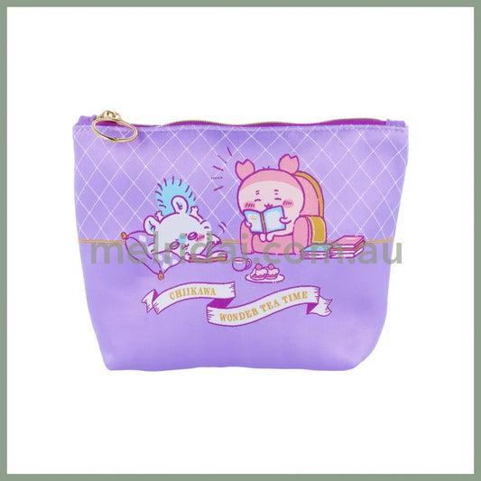 Chiikawa | Woven Flat Pouch Momonga & Kani-Chan H130×W180×D50Mm (Wonder Tea Time)
