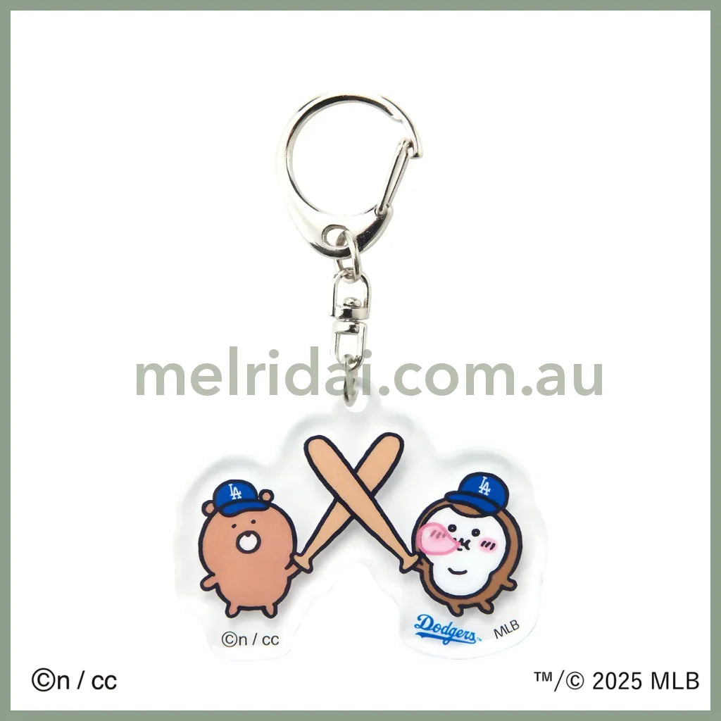 CHIIKAWA x MLB TOKYO SERIES | Acrylic Keychain Keyholder H75×W69mm Bear and Beetle独角仙小鼻嘎