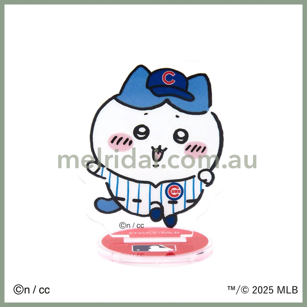 CHIIKAWA x MLB TOKYO SERIES | Acrylic Stand H75×W110mm Cubs-Hachiware 八字喵/小八/小蓝