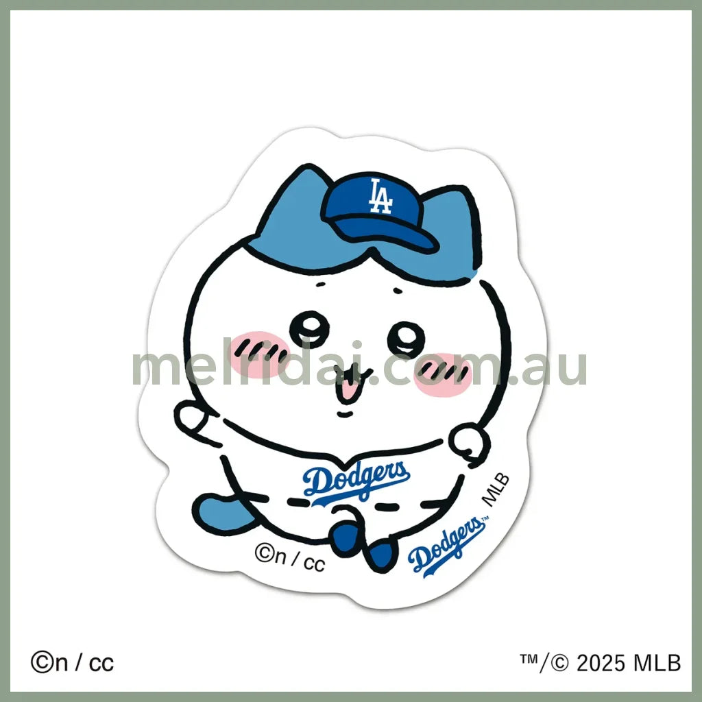 CHIIKAWA x MLB TOKYO SERIES | Sticker H64×W62mm Dodgers - Hachiware 八字喵/小八/小蓝