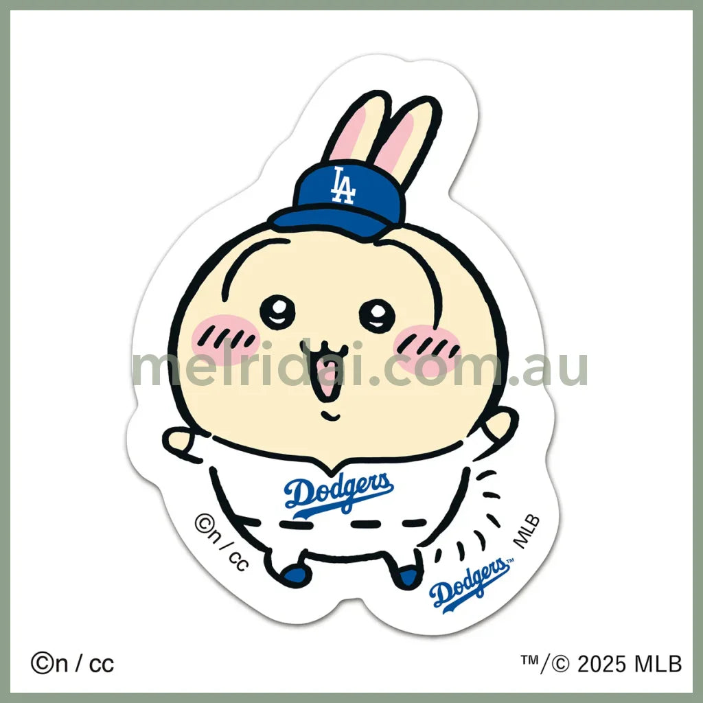 CHIIKAWA x MLB TOKYO SERIES | Sticker H64×W62mm Dodgers - Usagi 兔子/乌萨奇