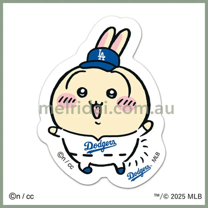 CHIIKAWA x MLB TOKYO SERIES | Sticker H64×W62mm Dodgers - Usagi 兔子/乌萨奇