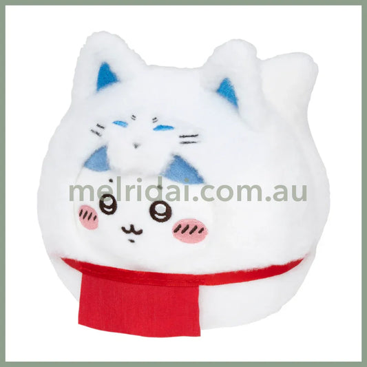 CHIIKAWA x MOGUMOGU | Daruma Plush Toy H125 x W115 x D130mm (Hachiware)