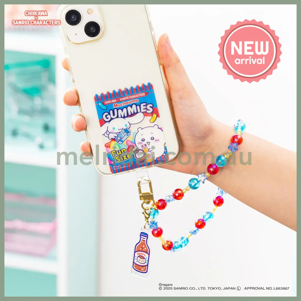 Chiikawa x Sanrio | Cinnamoroll x Chiikawa Phone Tab Bead Strap 360mm