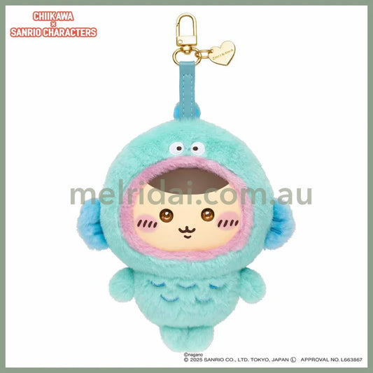 CHIIKAWA x SANRIO | Kurimanju x Hangyodon Kiramekko Vinyl Plush Keychains Bag Charm 140×115×75mm