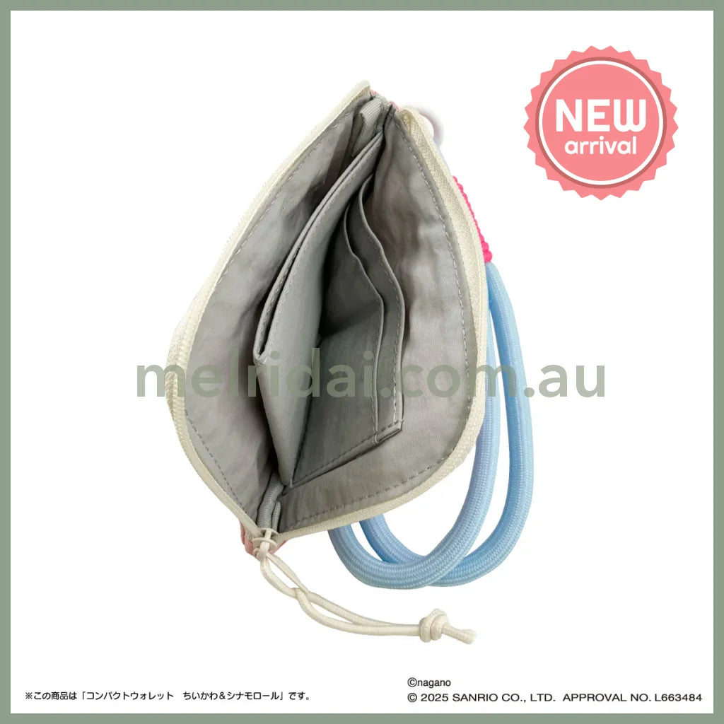 Chiikawa x Sanrio | Kuromi & Momonga Compact Walllet 90x120x20mm (Supermarket)
