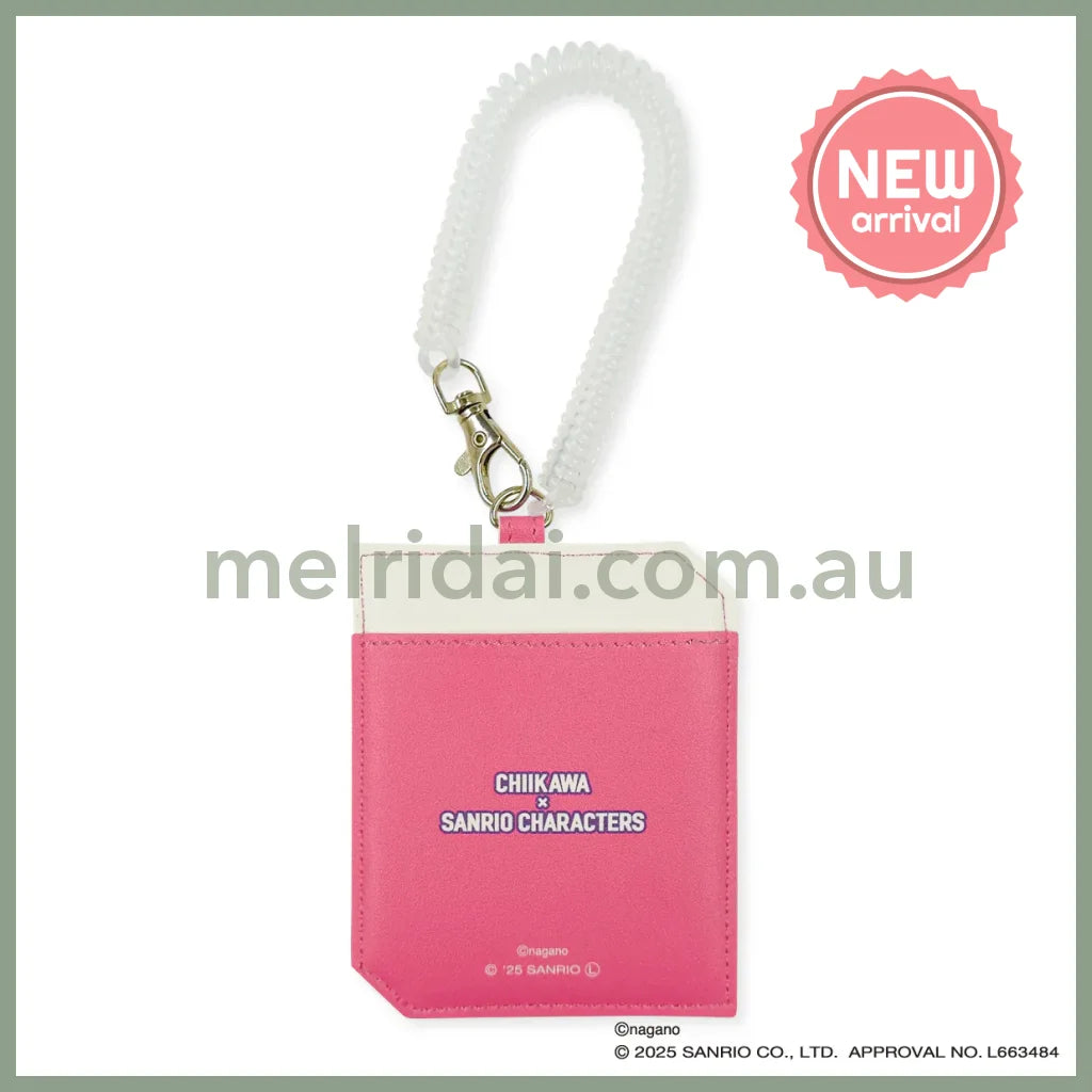 Chiikawa x Sanrio | Kuromi & Momonga Die-Cut Pass Case 110x83x8mm (Supermarket)