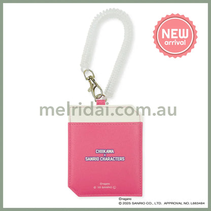 Chiikawa x Sanrio | Kuromi & Momonga Die-Cut Pass Case 110x83x8mm (Supermarket)