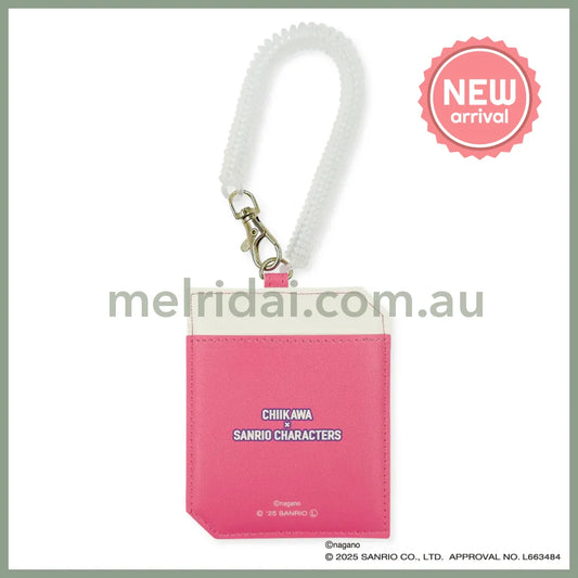 Chiikawa x Sanrio | Kuromi & Momonga Die-Cut Pass Case 110x83x8mm (Supermarket)