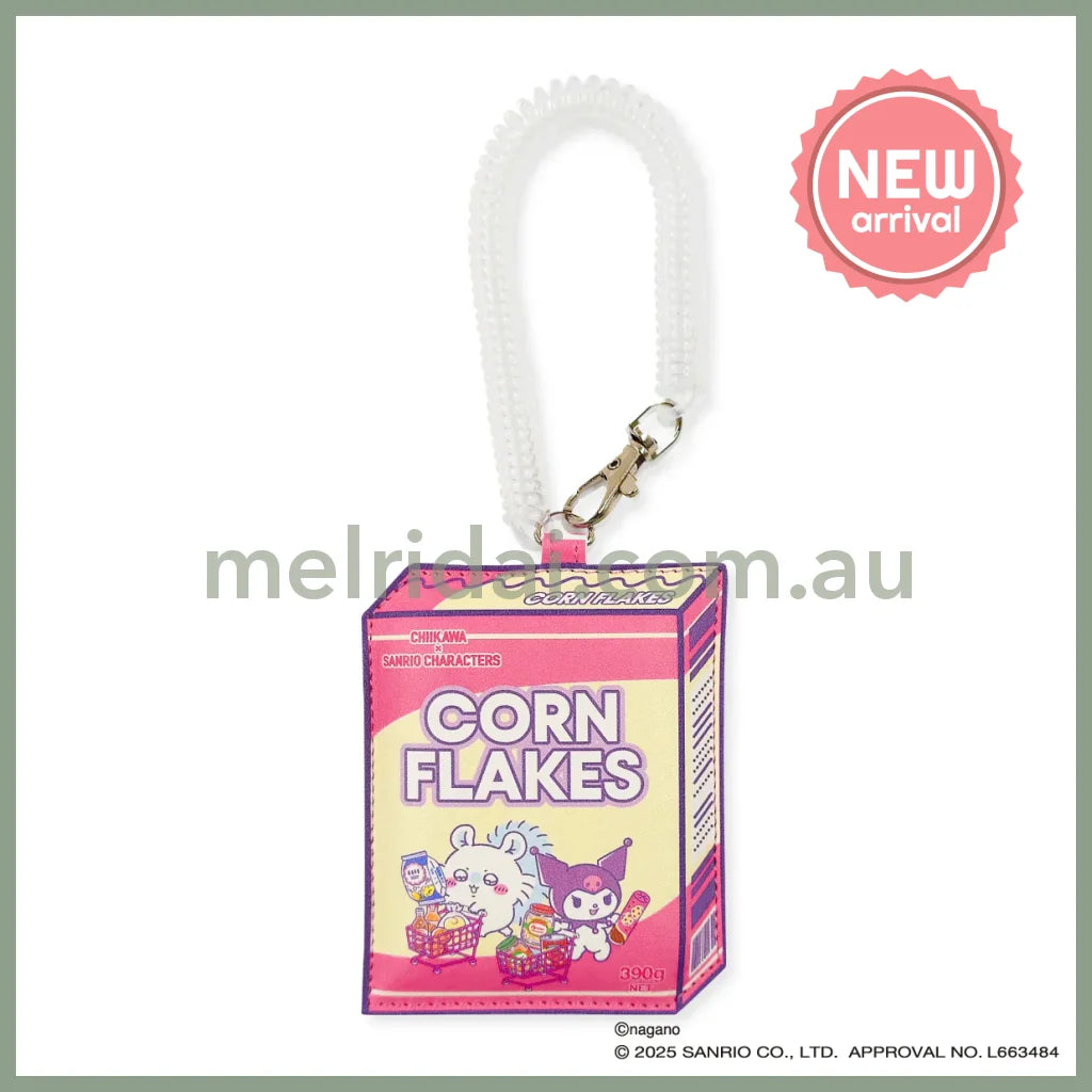 Chiikawa x Sanrio | Kuromi & Momonga Die-Cut Pass Case 110x83x8mm (Supermarket)