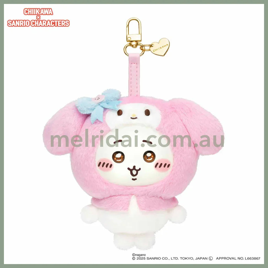 CHIIKAWA x SANRIO | Chiikawa x My Melody Kiramekko Vinyl Plush Keychains Bag Charm 140×115×75mm