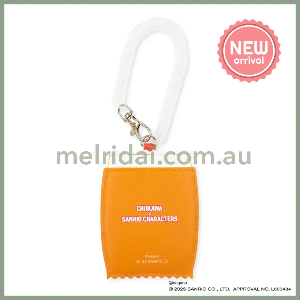 Chiikawa x Sanrio | Pom Pom Purin Pompompurin & Usagi Die-Cut Pass Case 110x83x8mm (Supermarket)