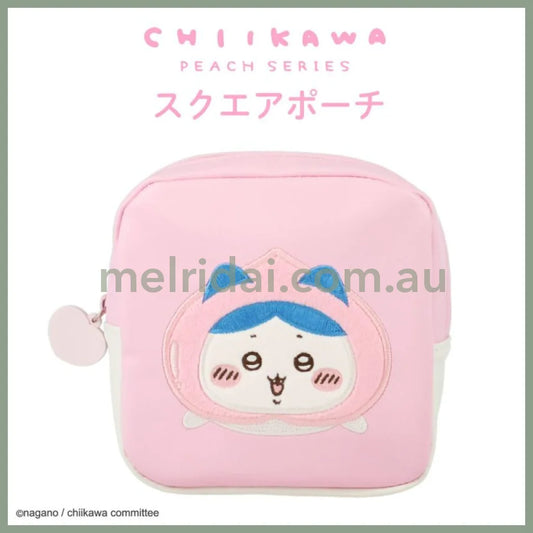 CHIIKAWA x SHOBIDO | Peach Series Square Pouch W130×H130×D40mm (Hachiware)