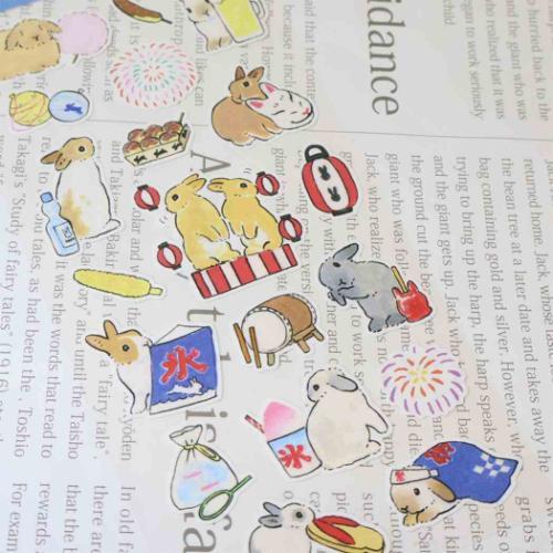 Active Corporation x Shinako Moriyama | Summer Festival Paper Stickers 195x90mm