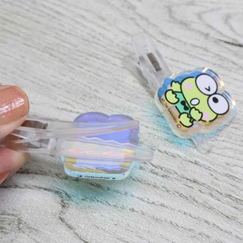 SANRIO | Keroppi Aurora Acrylic Hair Clip Set 40×40mm  (Wink)