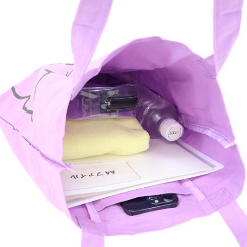 SANRIO | Kuromi Foldable Tote Bag With Pouch Carabiner (Heart pounding Memories Heisei Retro)
