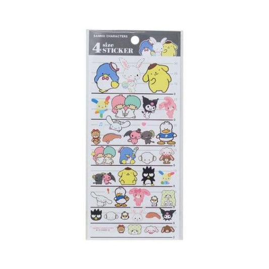 SANRIO | Sanrio Character 4 Size Sticker 205×95×1mm