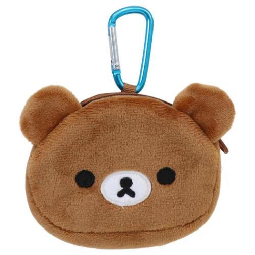 SAN-X | Rilakkuma Chairoikoguma Goods Mini Pouch with Carabiner 105x85x25mm