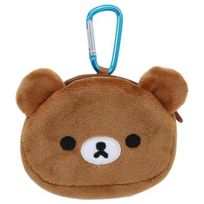 SAN-X | Rilakkuma Chairoikoguma Goods Mini Pouch with Carabiner 105x85x25mm