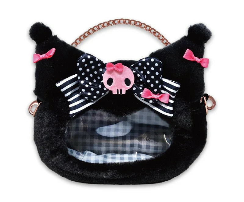 SANRIO | Kuromi Clear Window Pouch 15×20cm (My Melody 50th Anniversary & Kuromi 20th Anniversary/Black Pink Party)