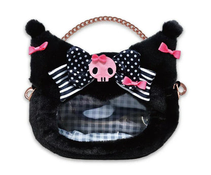 SANRIO | Kuromi Clear Window Pouch 15×20cm (My Melody 50th Anniversary & Kuromi 20th Anniversary/Black Pink Party)
