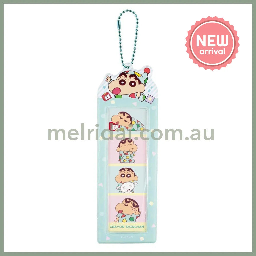 Crayon Shin-chan | 4-Cut Photo Strip Holder Keychain H200×W67×D2mm (Mint)