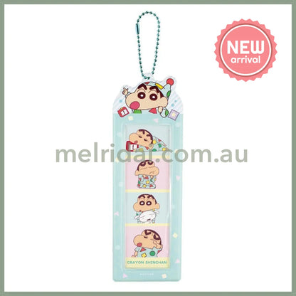 Crayon Shin-chan | 4-Cut Photo Strip Holder Keychain H200×W67×D2mm (Mint)