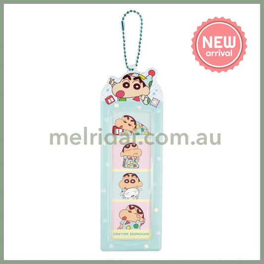 Crayon Shin-chan | 4-Cut Photo Strip Holder Keychain H200×W67×D2mm (Mint)