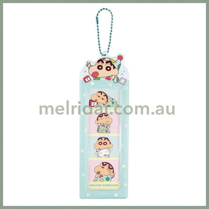 Crayon Shin-chan | 4-Cut Photo Strip Holder Keychain H200×W67×D2mm (Mint)