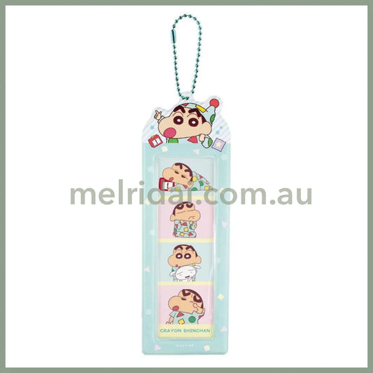 Crayon Shin-chan | 4-Cut Photo Strip Holder Keychain H200×W67×D2mm (Mint)