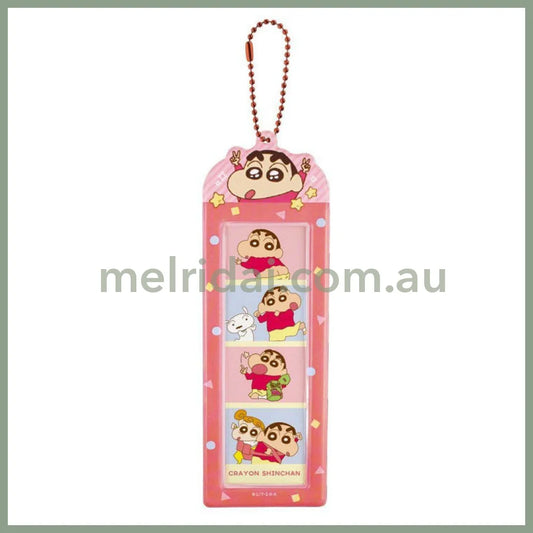 Crayon Shin-chan | 4-Cut Photo Strip Holder Keychain H200×W67×D2mm (Red)