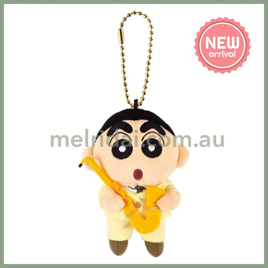 Crayon Shin chan | Club Activity Mascot Keychain Bag Charm 120×85×50mm (Brass Band Club)