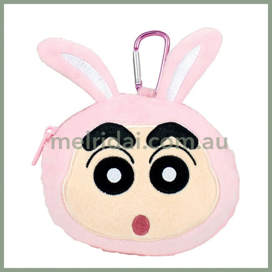 Crayon Shin-Chan | Face-Shaped Zipper Mascot Keychain With Carabiner H90 X W130 D60Mm